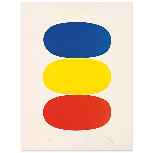 Ellsworth Kelly - Blue and Yellow and Red-Orange Fine Art Poster - Default Title