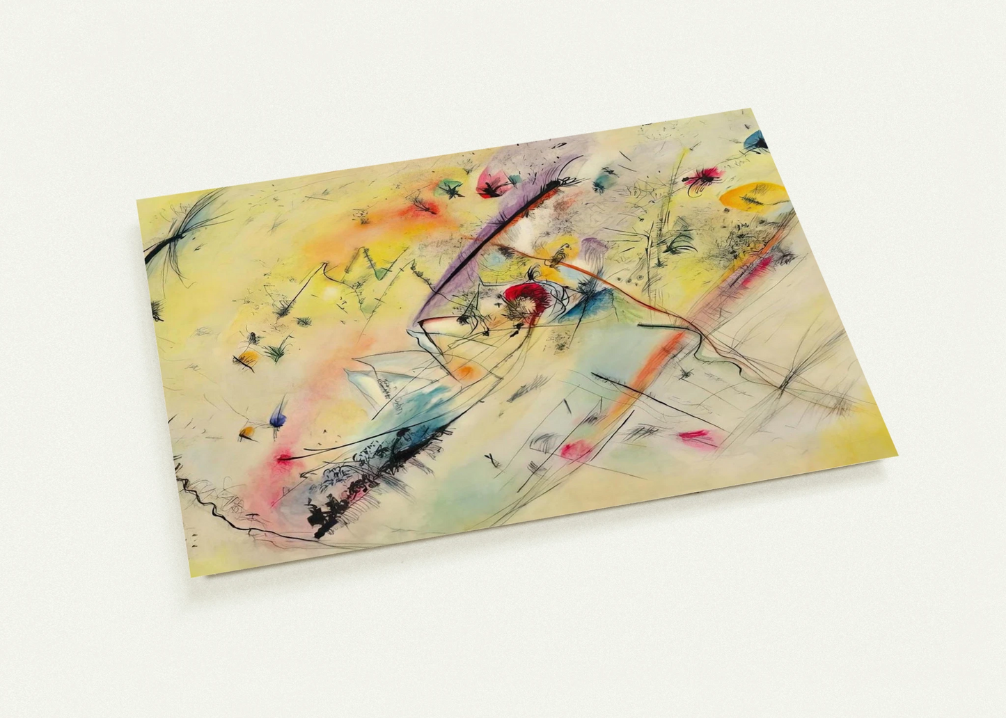 BRIGHT PICTURE 1913 By Wassily Kandinsky Pack of 10 Post Cards | Wassily Kandinsky Post Cards | A6 (10.5 x 14.8 cm) - 4.1 x 5.8 inches