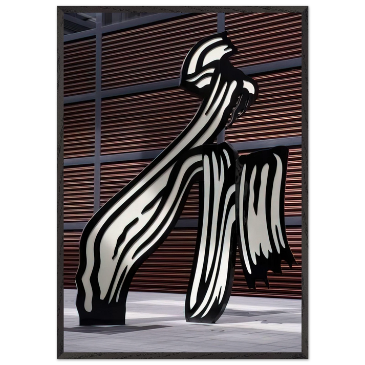 BRUSHSTROKE 1996 - Roy Lichtenstein 70x100 cm / 28x40 inches Framed Art Print – Black Wooden Frame