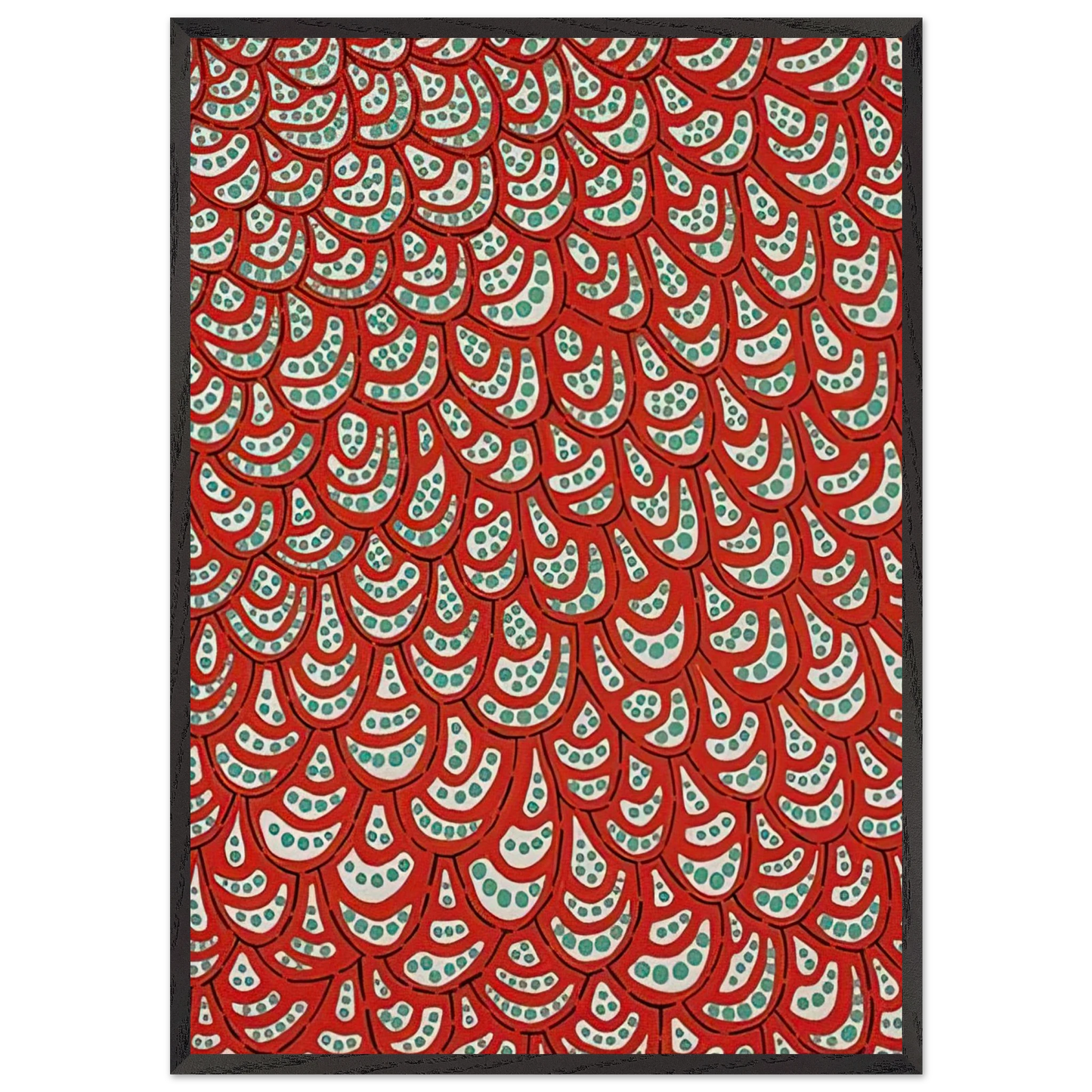 PETALS 1988 - Yayoi Kusama Framed Art Print – Black Wooden Frame - Default Title - -Framed Art Print