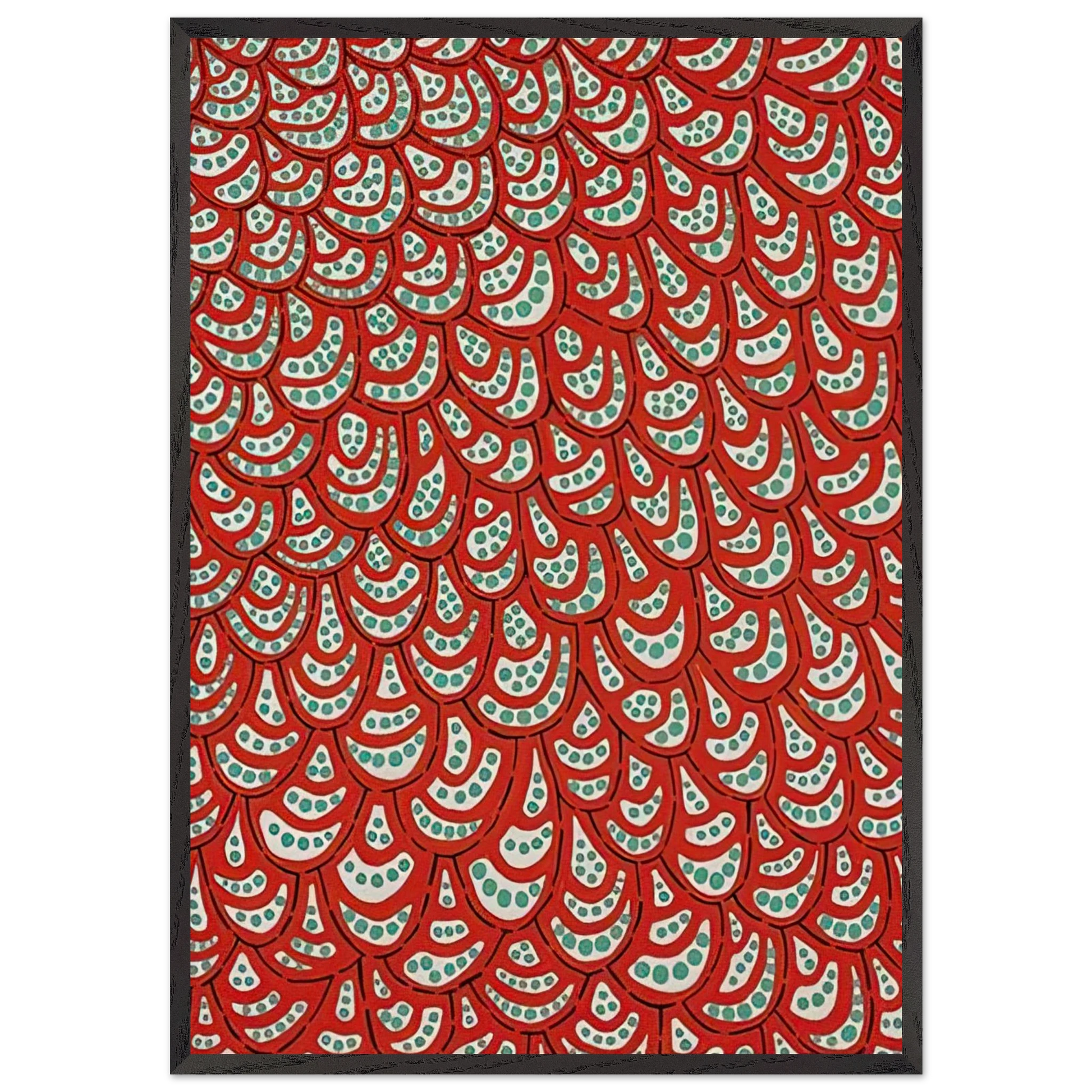 PETALS 1988 - Yayoi Kusama Framed Art Print – Black Wooden Frame - Default Title - -Framed Art Print