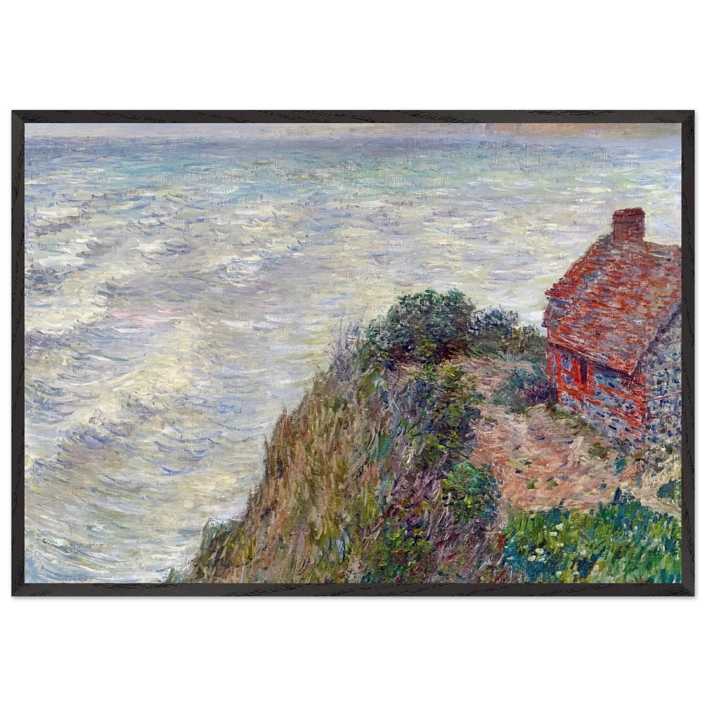 Fishermans House in Petit-Ailly - claude monet Framed Art Print – Black Wooden Frame - Default Title - -Framed Art Print