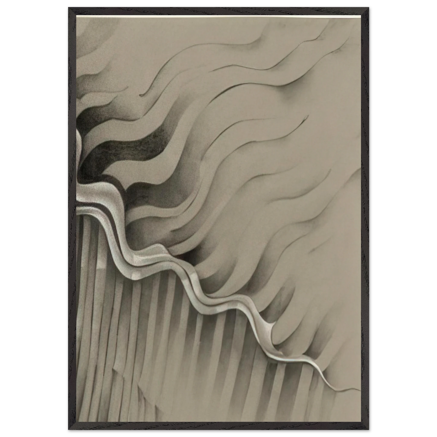 UNTITLED 1985 N1 - Lee Bontecou Framed Art Print – Black Wooden Frame - Default Title - -Framed Art Print