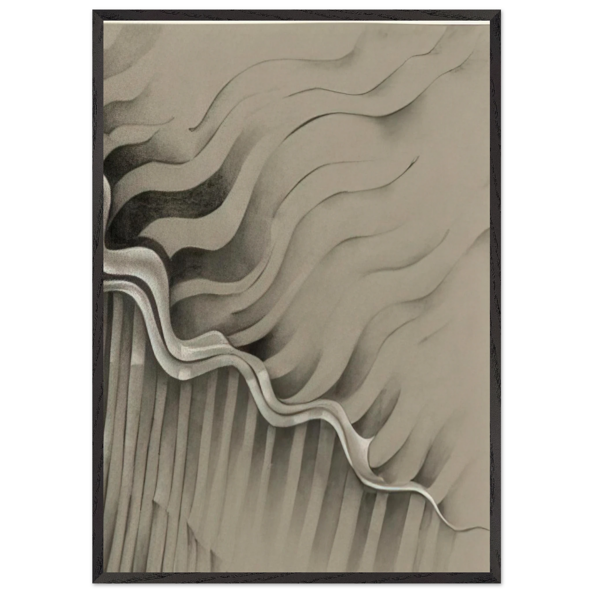 UNTITLED 1985 N1 - Lee Bontecou Framed Art Print – Black Wooden Frame - Default Title - -Framed Art Print