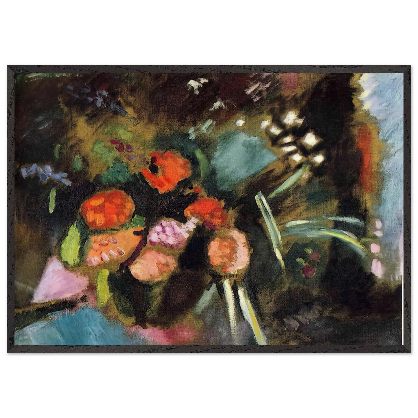 FLOWERS 1906 - Henri Matisse 70x100 cm / 28x40 inches Framed Art Print – Black Wooden Frame