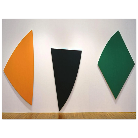 Ellsworth Kelly - Three Panels. Orange, Dark Gray, Green Fine Art Poster - Default Title