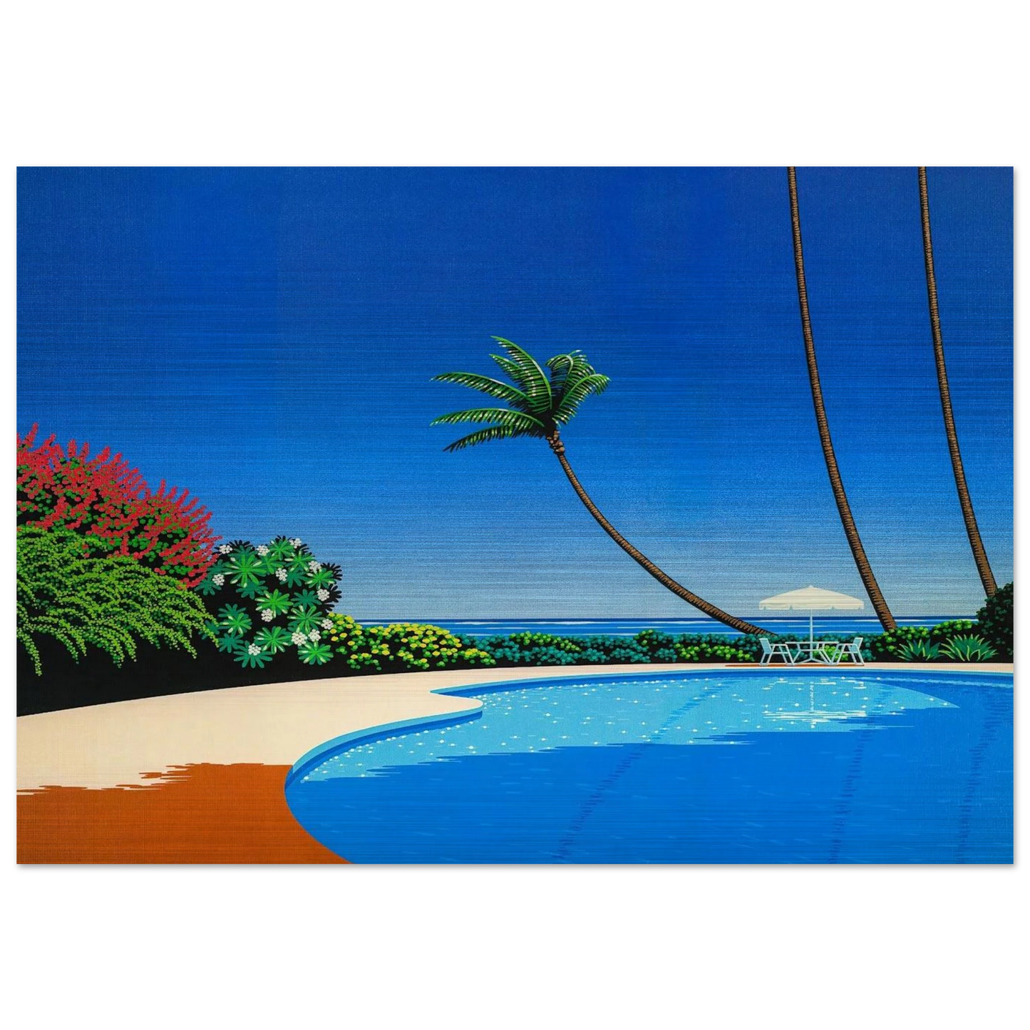 Shade of Palm Grove II - Hiroshi Nagai Brushed Aluminum Print - 70x100 cm / 28x40 inches | Hiroshi Nagai Aluminum Print | Hiroshi Nagai Prints