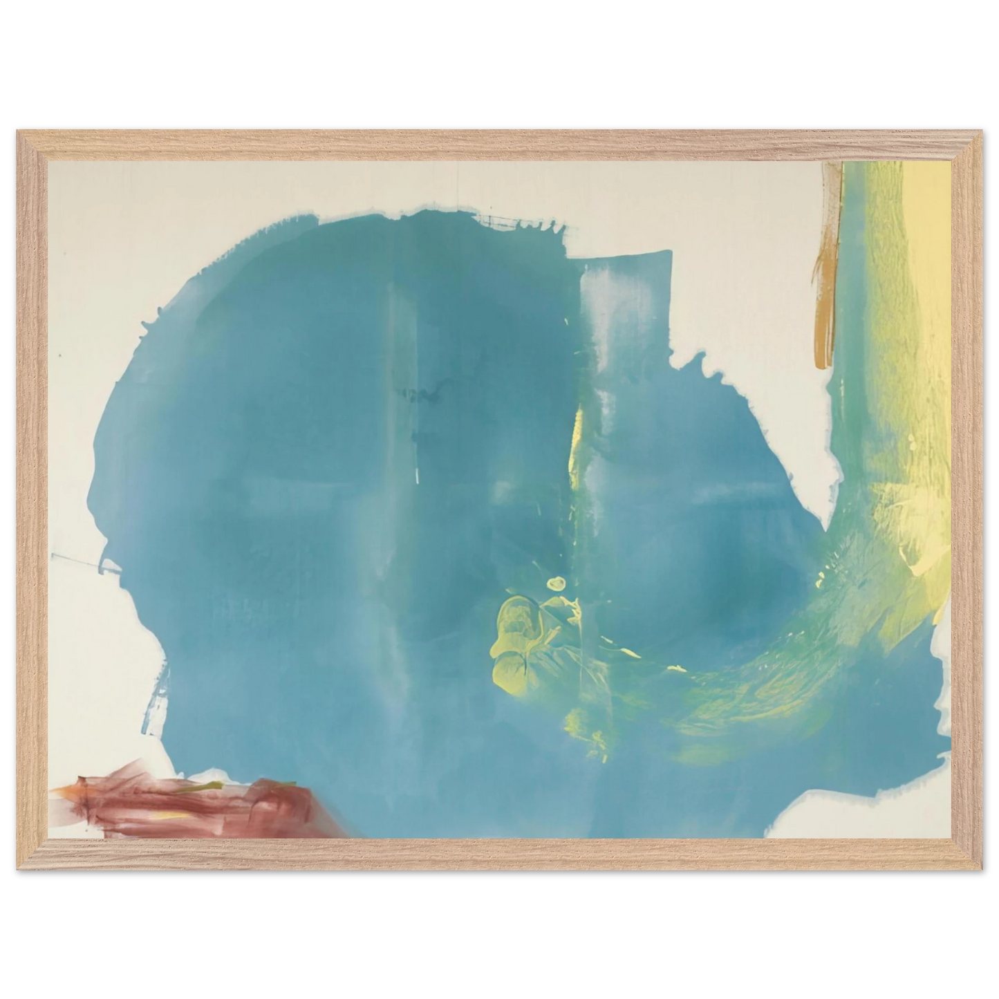 Helen Frankenthaler - Where Necessary - 1977 Wall art - A2 (42 x 59.4  cm) - Premium Wooden Framed Poster With Fine Art Paper - Wood frame