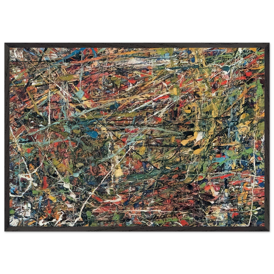 Untitled Composition - Jean-Paul Riopelle Framed Art Print – Black Wooden Frame - Default Title - -Framed Art Print