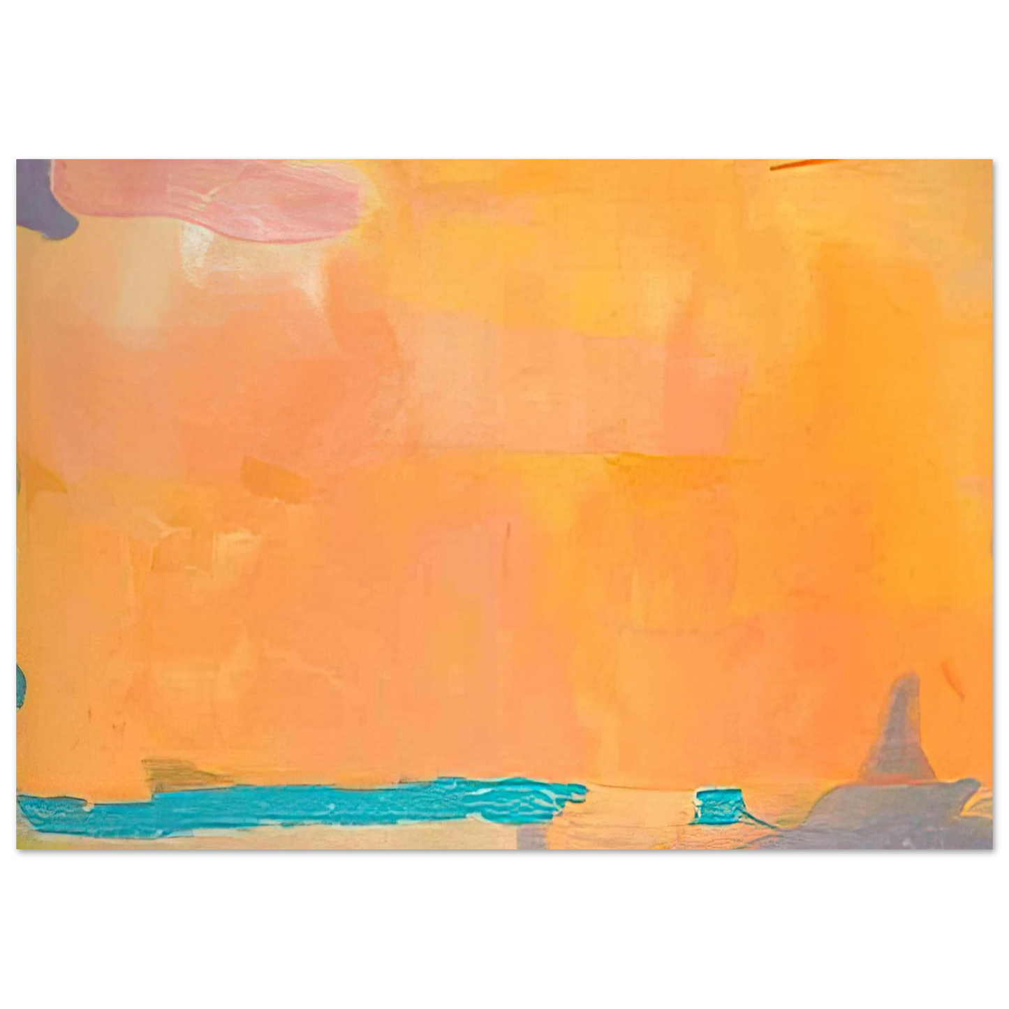 Helen Frankenthaler - Royal Fireworks - 1975 Wall art - 27x35 cm / 11x14 inches - Premium Wooden Framed Poster With Fine Art Paper - Wood frame