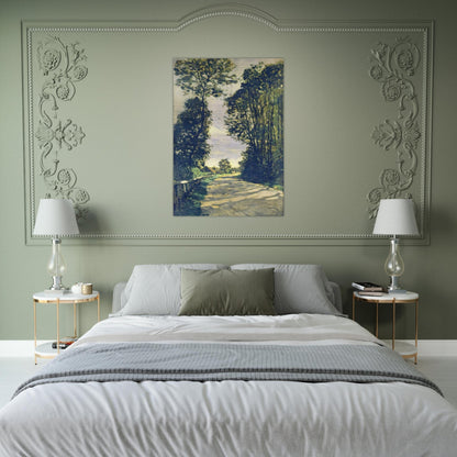 Road to the Saint-Simeon Farm - claude monet Brushed Aluminum Print - 70x100 cm / 28x40 inches | claude monet Aluminum Print | claude monet Prints