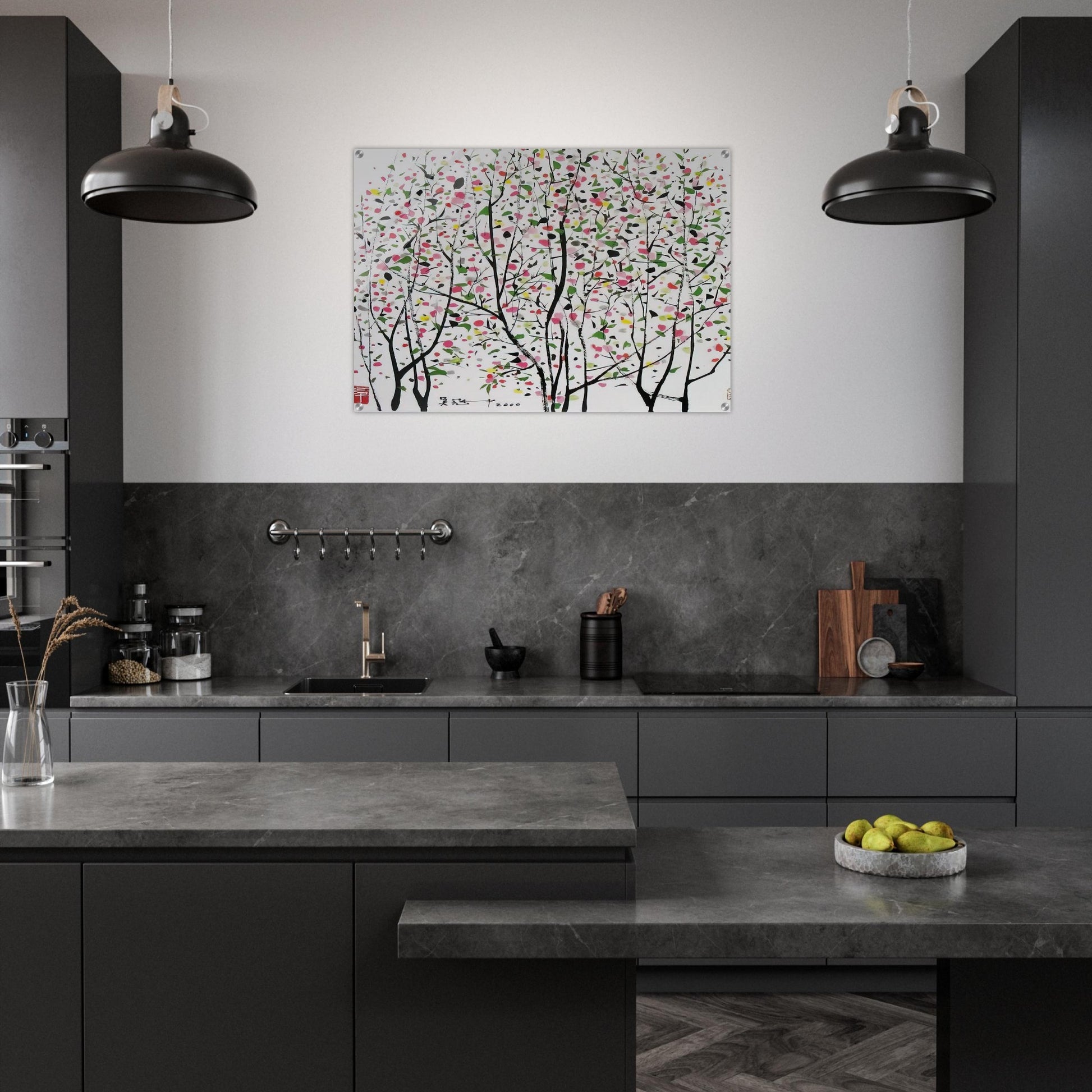 Untitled - Ink and wash painting, Post-Impressionism - Wu Guanzhong Acrylic Print - 70x100 cm / 28x40″ inches | Wu Guanzhong Wall Art | Wu Guanzhong Prints