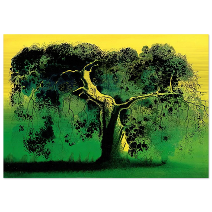 Sycamore - Eyvind Earle Brushed Aluminum Print - 70x100 cm / 28x40 inches | Eyvind Earle Aluminum Print | Eyvind Earle Prints