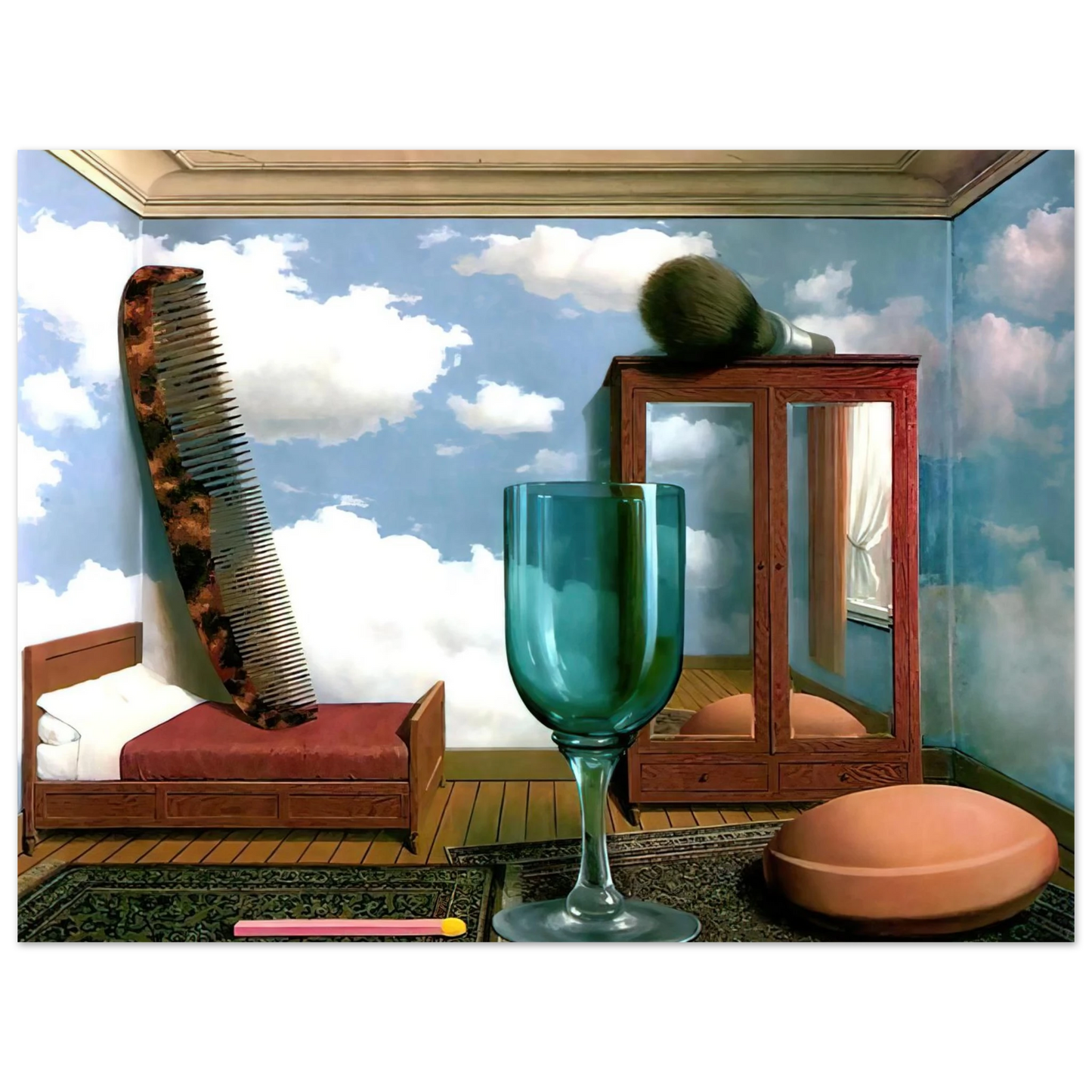 Rene Magritte - PERSONAL VALUES 1952 Fine Art Poster - Default Title