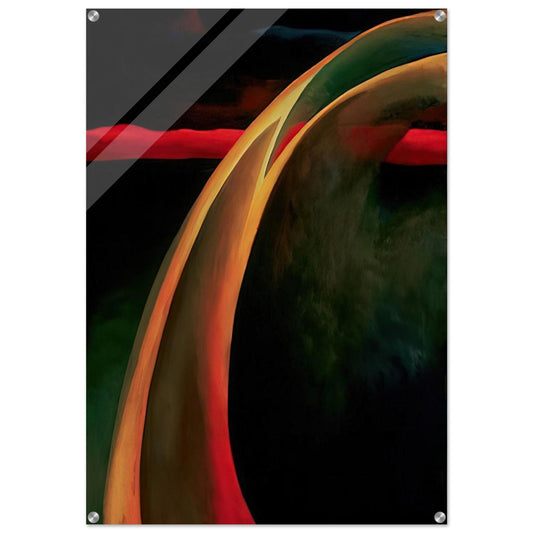 Red and Orange Streak - Georgia O'Keeffe Acrylic Print - 70x100 cm / 28x40″ inches | Georgia O'Keeffe Wall Art | Georgia O'Keeffe Prints