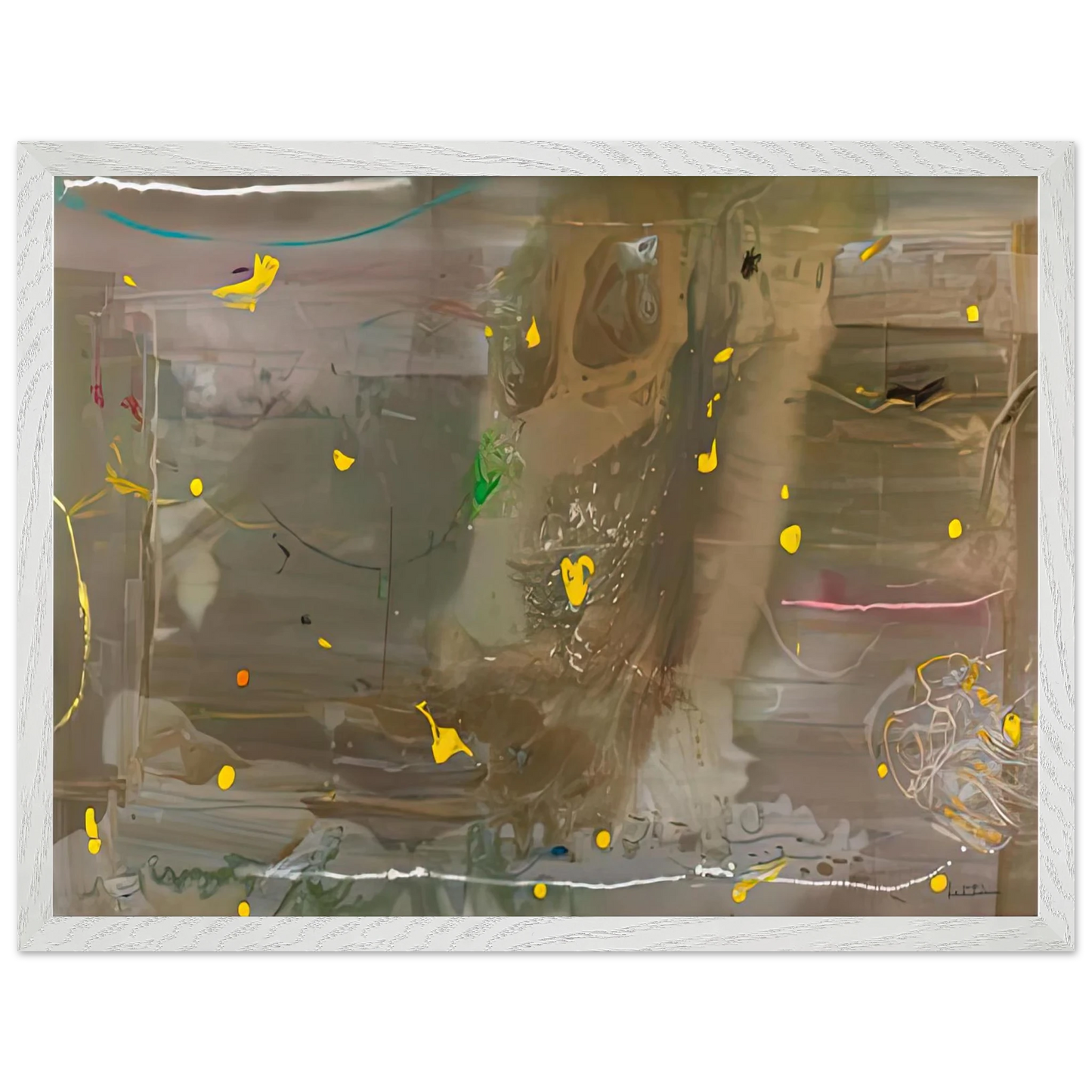 Helen Frankenthaler - Halley’s Comet, 1985- Wall Art - 21x29.7 cm / 8x12" - Premium Wooden Framed Poster With Fine Art Paper - Black frame