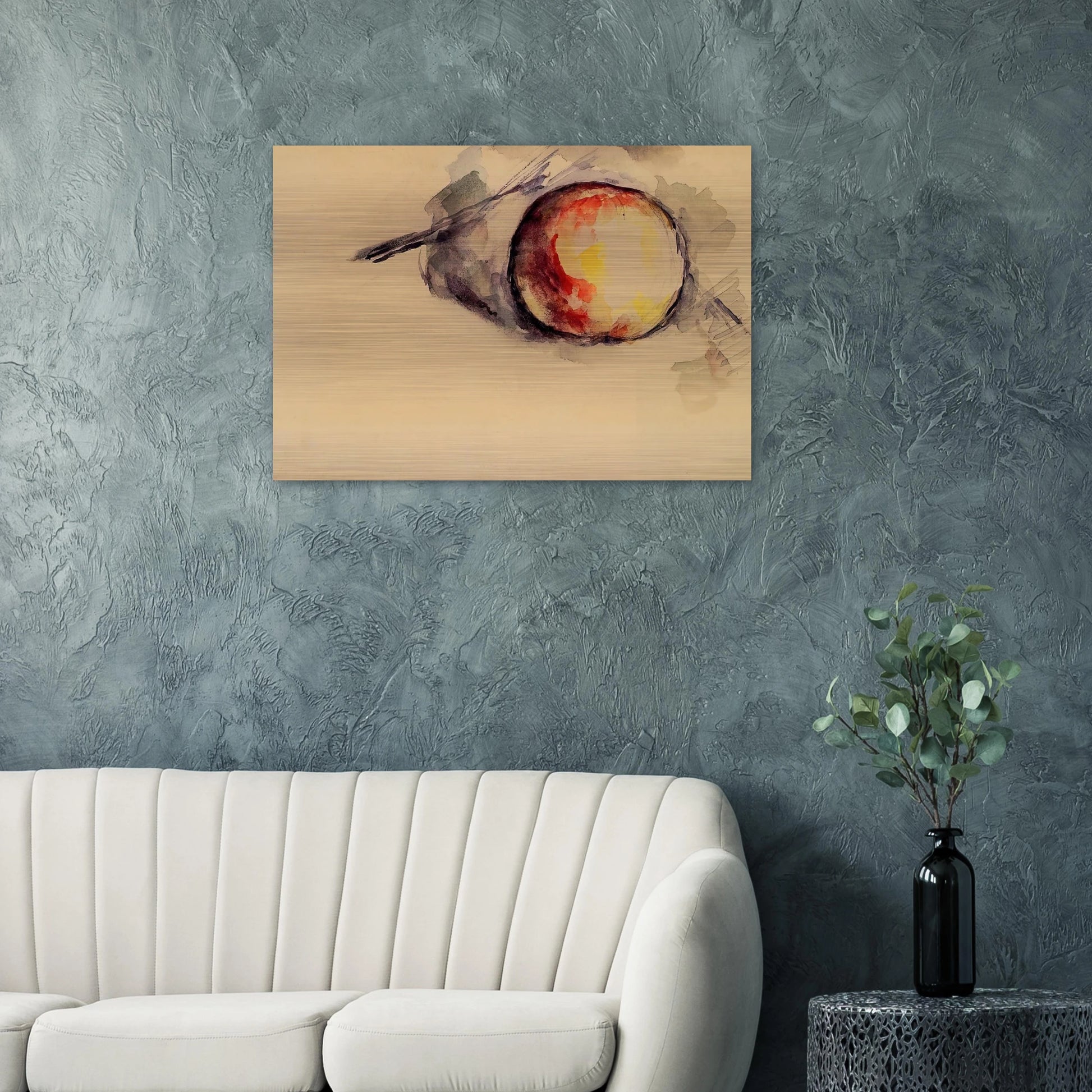 Study of an Apple - Paul Cézanne Brushed Aluminum Print - 70x100 cm / 28x40 inches | Paul Cézanne Aluminum Print | Paul Cézanne Prints