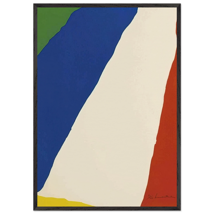 Untitled - 1967 N1 - Helen Frankenthaler 70x100 cm / 28x40 inches Framed Art Print – Black Wooden Frame