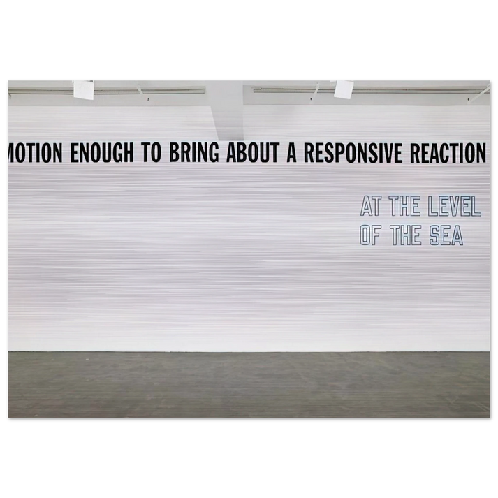Motion Enough to Bring About... - 2008 - Lawrence Weiner Brushed Aluminum Print - 70x100 cm / 28x40 inches | Lawrence Weiner Aluminum Print | Lawrence Weiner Prints