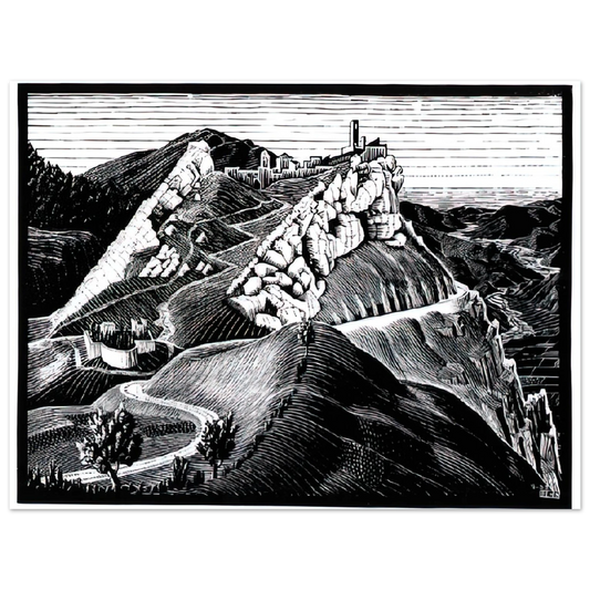 MC Escher - ESCHER (16) Wall Art - 21x29.7 cm / 8x12" - Fine Art Poster - -