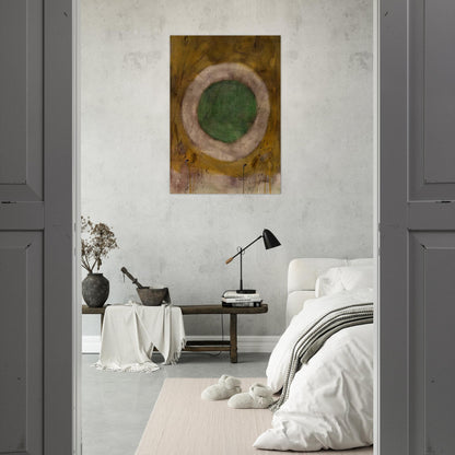 Green Glow - 1958 - Gene Davis Brushed Aluminum Print - 70x100 cm / 28x40 inches | Gene Davis Aluminum Print | Gene Davis Prints