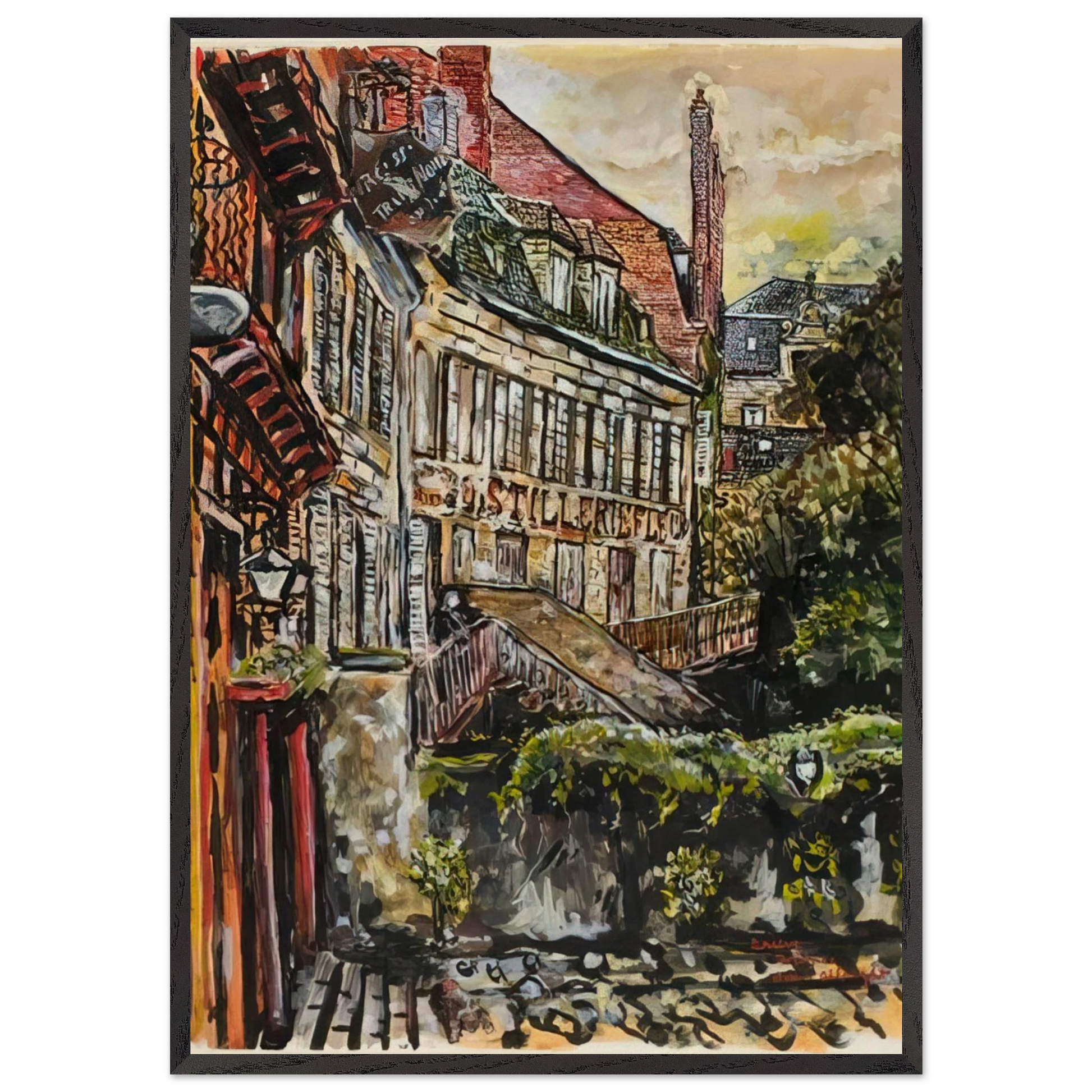 BRIEVE 1960 - Ivan Albright Framed Art Print – Black Wooden Frame - Default Title - -Framed Art Print