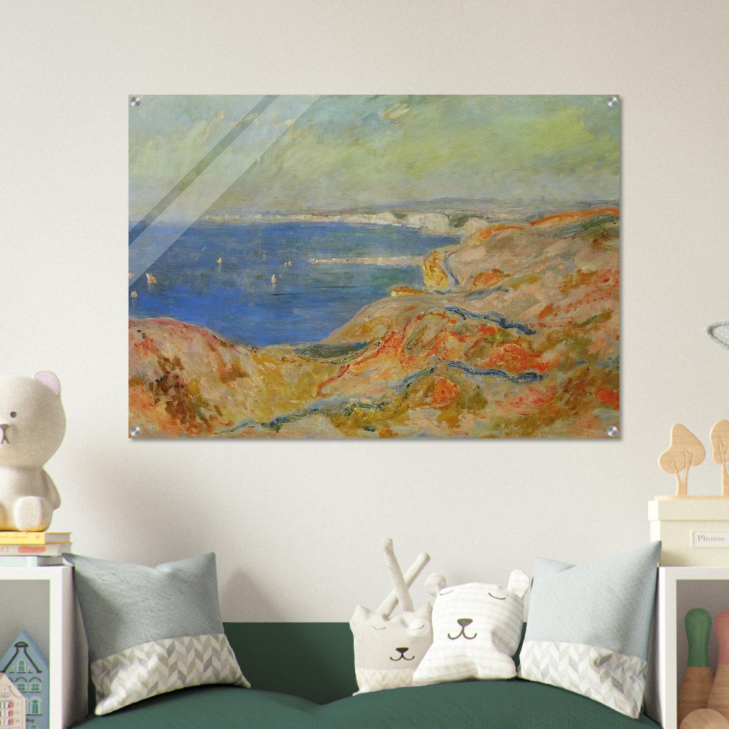 On the Cliff near Dieppe - claude monet Acrylic Print - 70x100 cm / 28x40″ inches