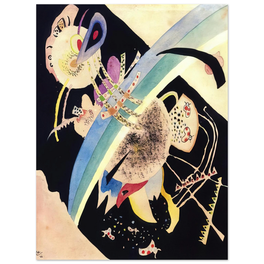 Wassily Kandinsky - STUDY FOR CIRCLES ON BLACK 1921 Fine Art Poster - Default Title