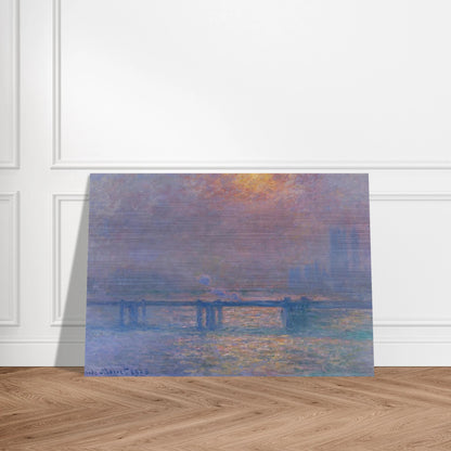 Charing Cross Bridge, The Thames - claude monet Brushed Aluminum Print - 70x100 cm / 28x40 inches | claude monet Aluminum Print | claude monet Prints