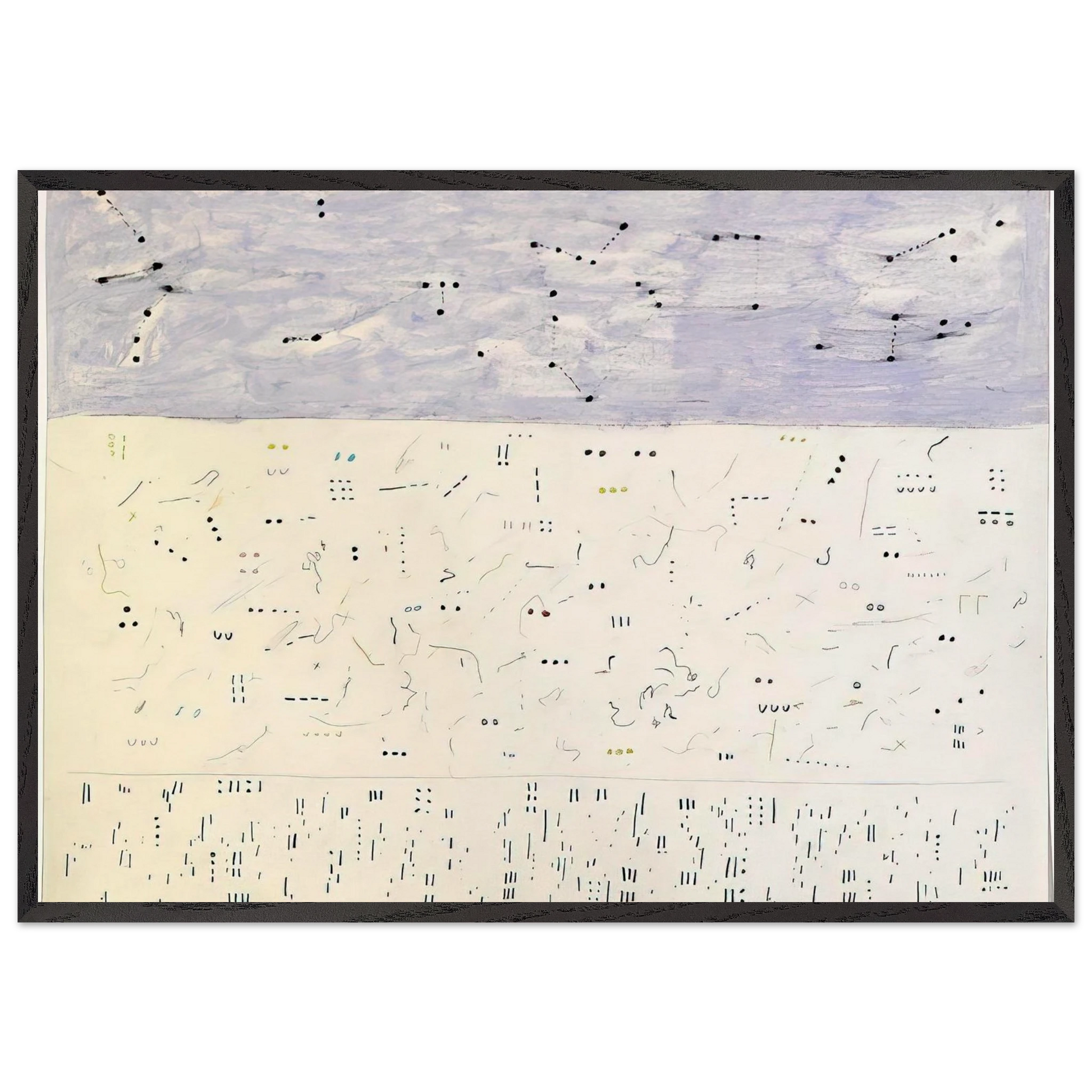 Deep Six - 1979 - Gene Davis Framed Art Print – Black Wooden Frame - Default Title - -Framed Art Print