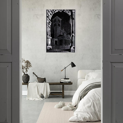NOCTURNAL ROME 3 - MC Escher Brushed Aluminum Print - 70x100 cm / 28x40 inches | MC Escher Aluminum Print | MC Escher Prints