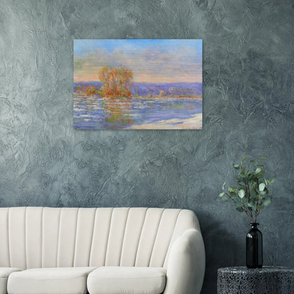 Floating Ice near Bennecourt - claude monet Brushed Aluminum Print - 70x100 cm / 28x40 inches | claude monet Aluminum Print | claude monet Prints