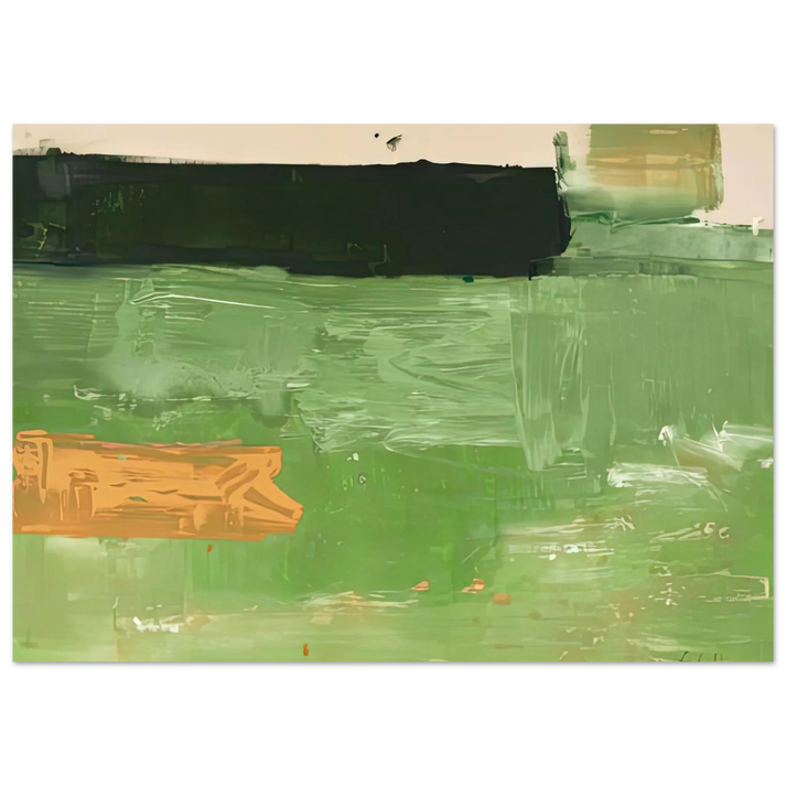 Helen Frankenthaler - Mediterranean, 1981- Wall Art - 21x29.7 cm / 8x12" - Premium Wooden Framed Poster With Fine Art Paper-canvas - Black frame