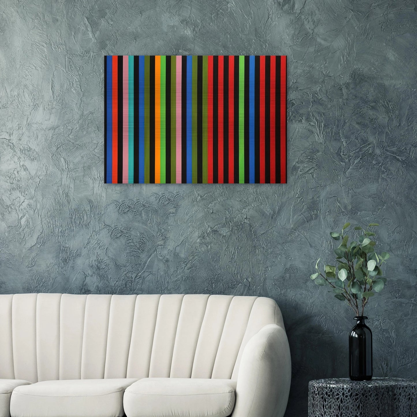 Firebox - 1964 - Gene Davis Brushed Aluminum Print - 70x100 cm / 28x40 inches | Gene Davis Aluminum Print | Gene Davis Prints