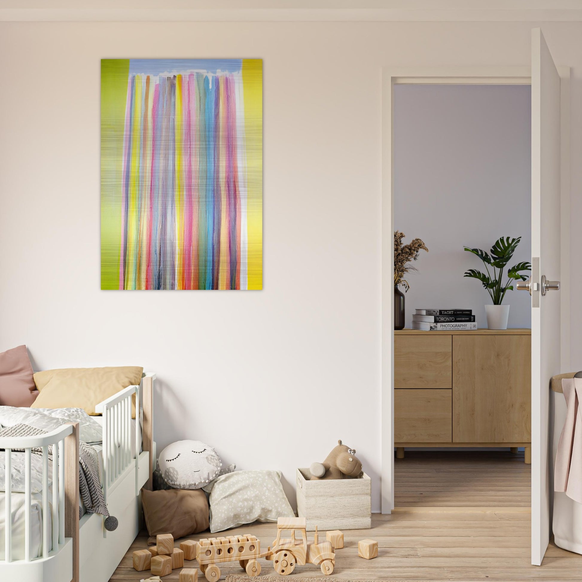 Oriole Sky - 1972 - Ronnie Landfield Brushed Aluminum Print - 70x100 cm / 28x40 inches | Ronnie Landfield Aluminum Print | Ronnie Landfield Prints