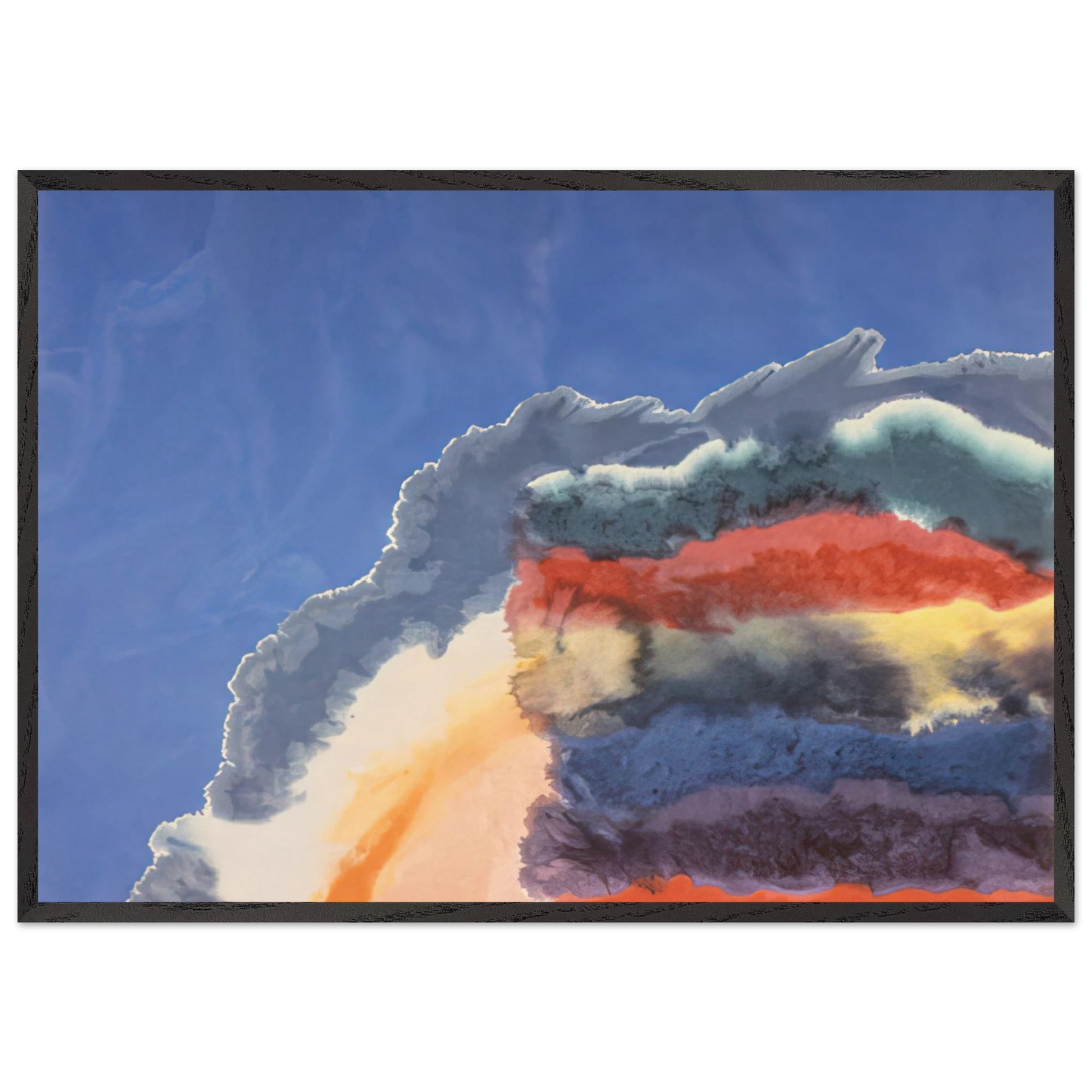 Shenandoah - 1970 - Ronnie Landfield Framed Art Print – Black Wooden Frame - Default Title - -Framed Art Print