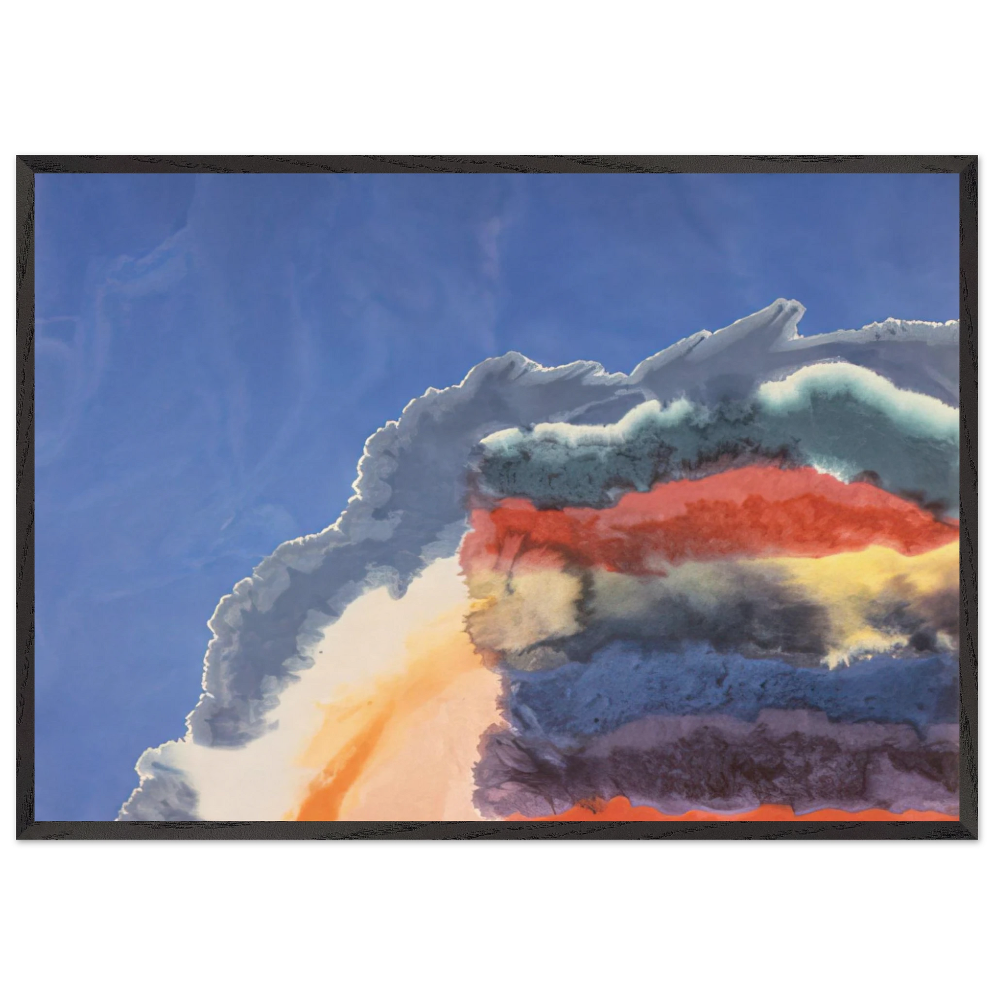 Shenandoah - 1970 - Ronnie Landfield Framed Art Print – Black Wooden Frame - Default Title - -Framed Art Print