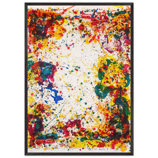 Freshet - Sam Francis 70x100 cm / 28x40 inches Framed Art Print – Black Wooden Frame