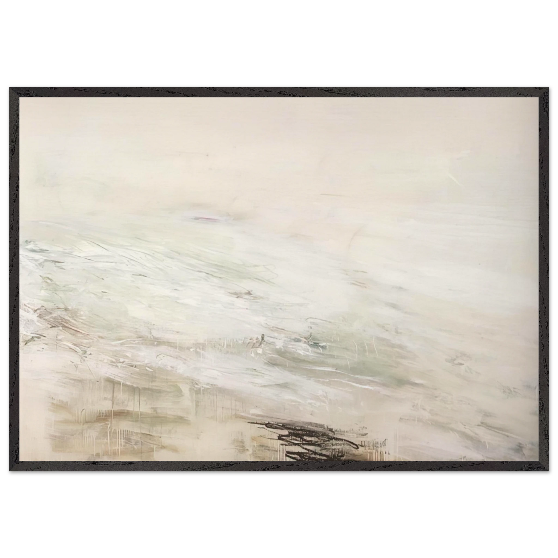 Hero and Leandro  A Painting in Four Parts  Part II - Cy Twombly Framed Art Print – Black Wooden Frame - Default Title - -Framed Art Print