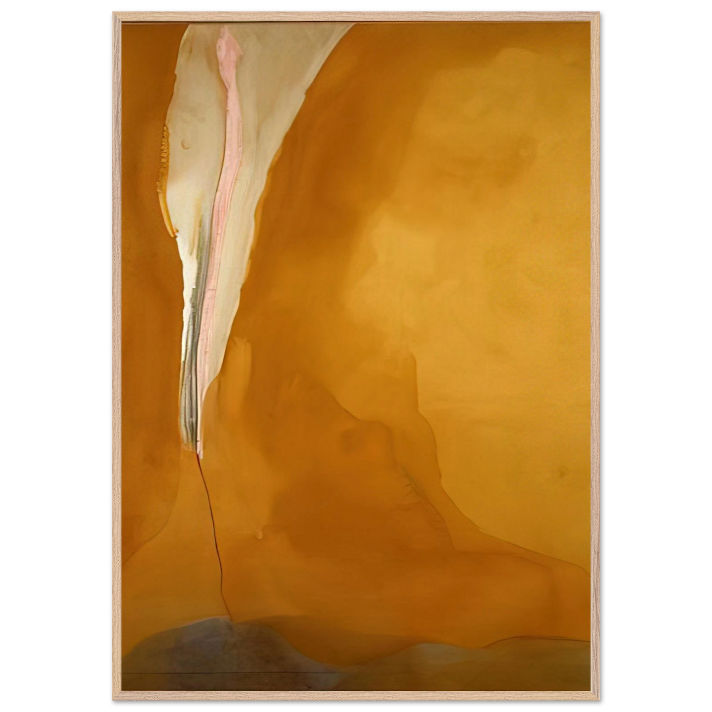 Helen Frankenthaler - Coral Wedge - 1972 Wall art - 40x50 cm / 16x20 inches - Premium Wooden Framed Poster With Fine Art Paper - Wood frame