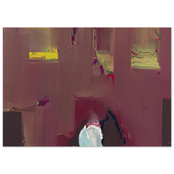 Helen Frankenthaler - Yin Yang, 1990- Wall Art - 21x29.7 cm / 8x12" - Premium Wooden Framed Poster With Fine Art Paper-canvas - Black frame