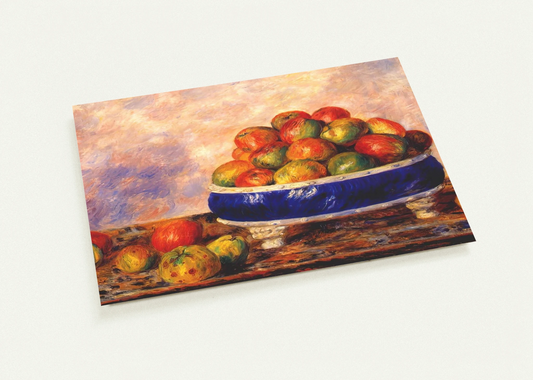 Apples in a dish By Pierre-Auguste Renoir Pack of 10 Post Cards | Pierre-Auguste Renoir Post Cards | A6 (10.5 x 14.8 cm) - 4.1 x 5.8 inches