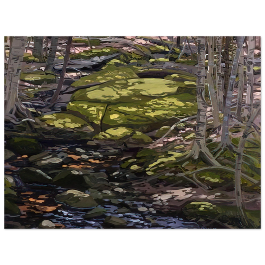Neil Welliver - Light in Brook - Contemporary Realism Fine Art Poster - Default Title