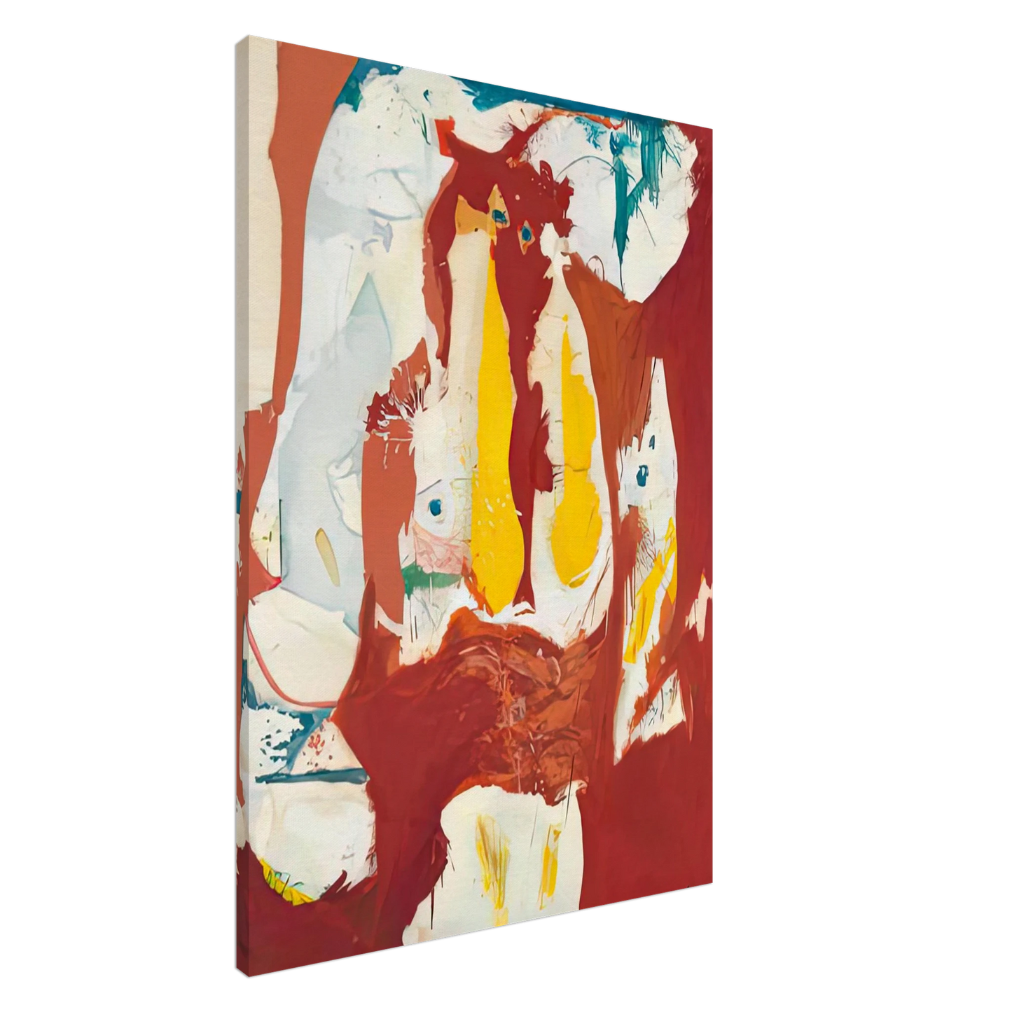 Helen Frankenthaler - The Red Sea, 1959- Wall Art - 30x40 cm / 12x16 inches - Premium Wooden Framed Poster With Fine Art Paper - White frame
