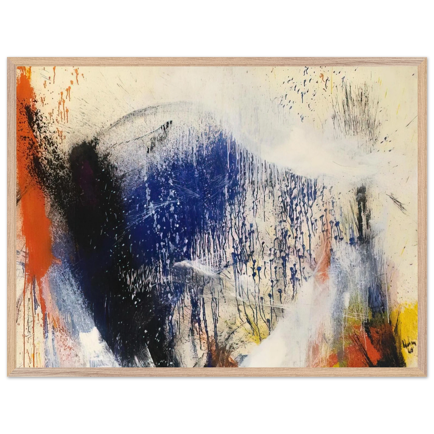 Helen Frankenthaler - Untitled - 1960 Wall art - 13x18 cm / 5x7 inches - Premium Wooden Framed Poster With Fine Art Paper - White frame