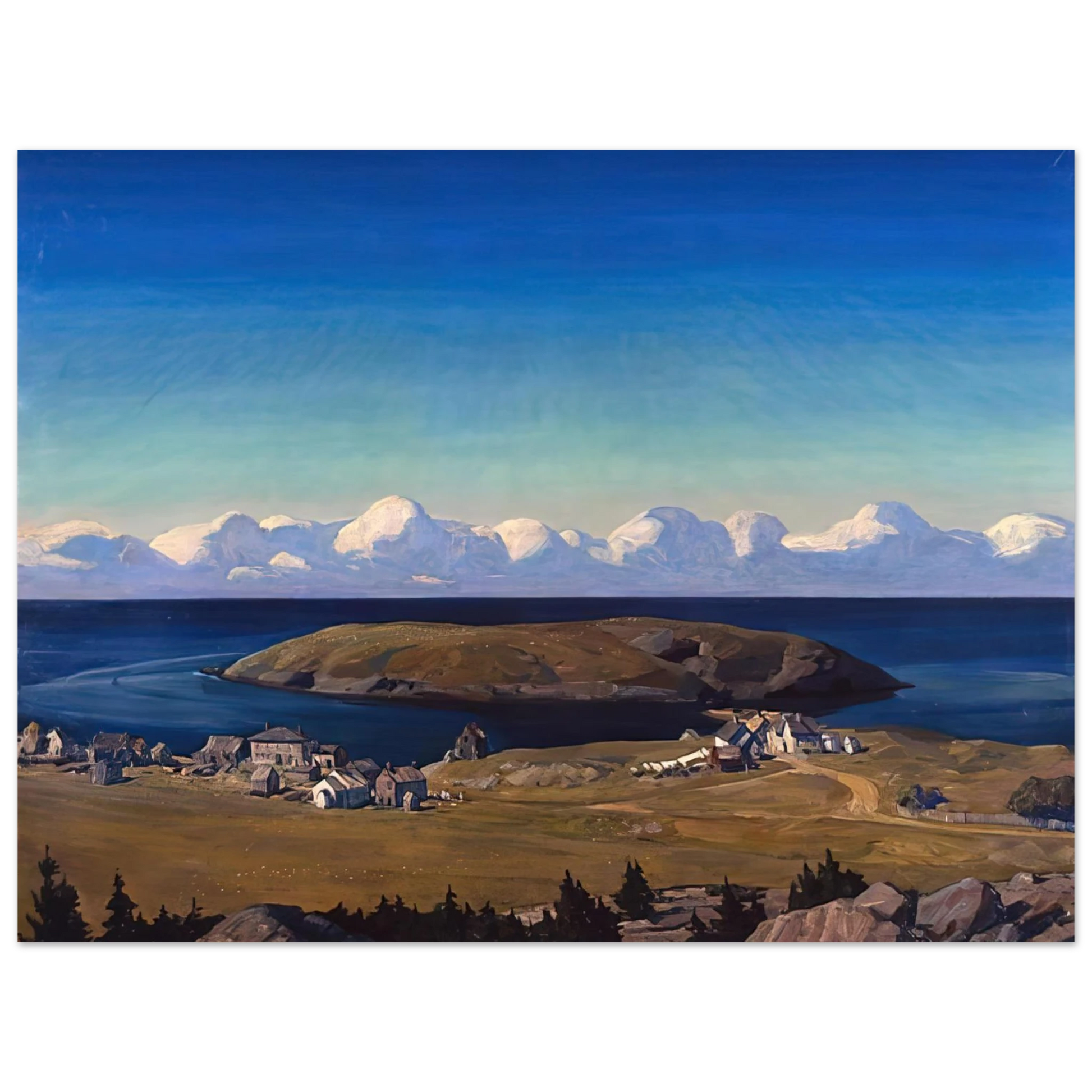 Rockwell Kent - Island Village, Coast of Maine Fine Art Poster - Default Title