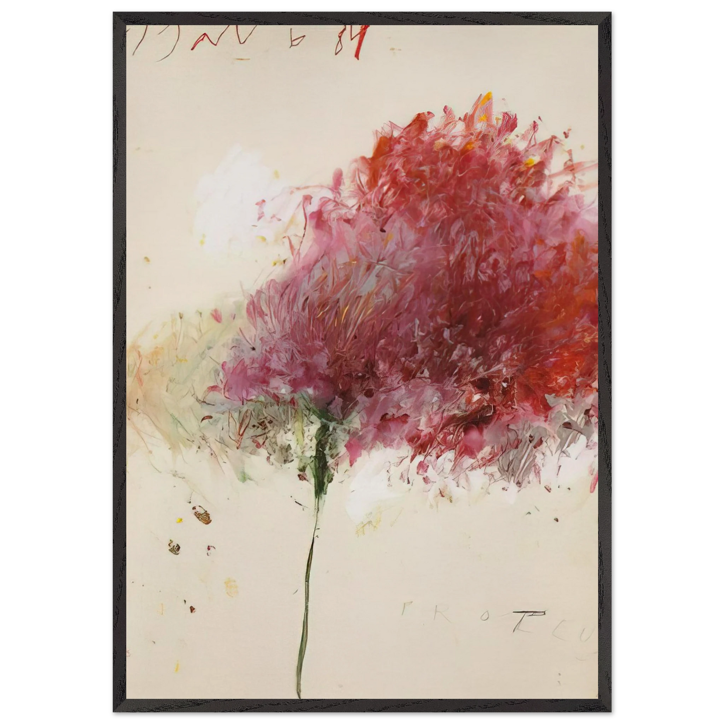 Proteus - Cy Twombly Framed Art Print – Black Wooden Frame - Default Title - -Framed Art Print