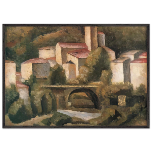 SAN GIACOMO DI VARALLO 1924 - Carlo Carra Framed Art Print – Black Wooden Frame - Default Title - -Framed Art Print