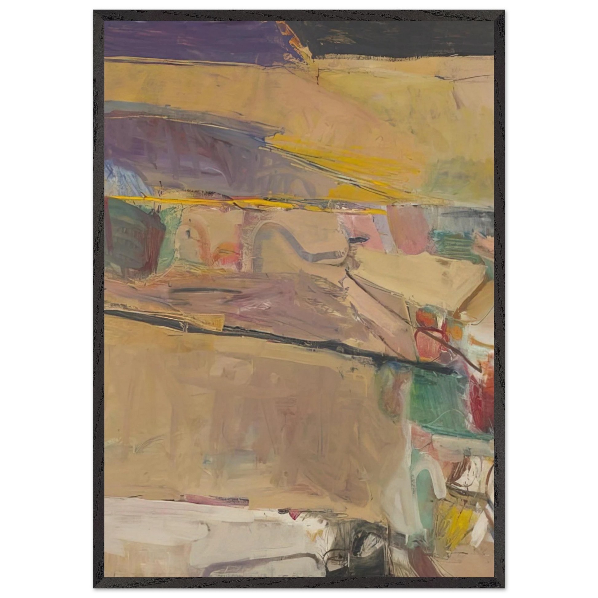 Berkeley 54 - Richard Diebenkorn Framed Art Print – Black Wooden Frame - Default Title - -Framed Art Print