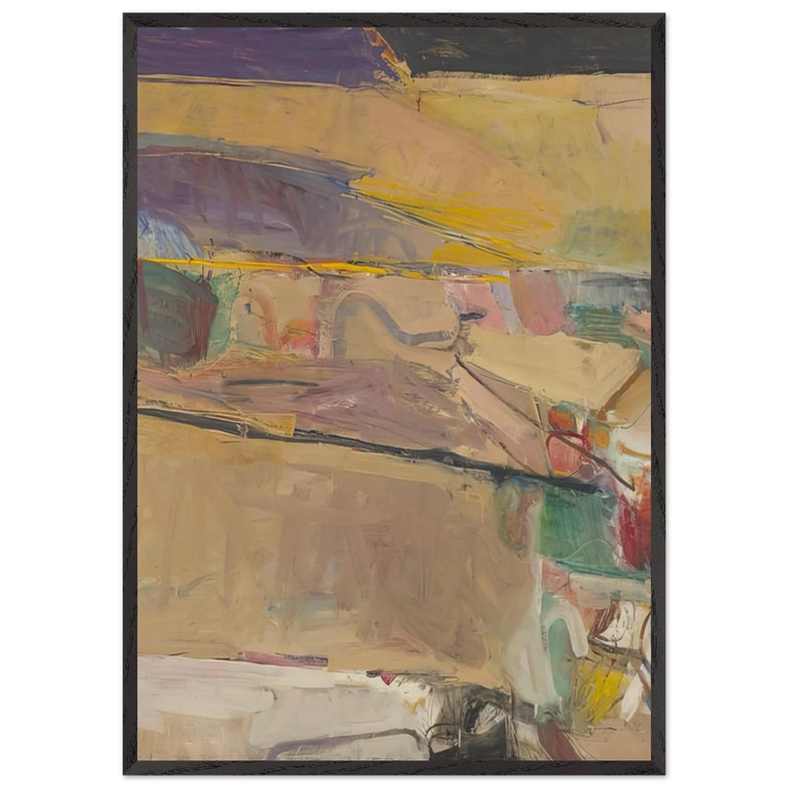 Berkeley 54 - Richard Diebenkorn 70x100 cm / 28x40 inches Framed Art Print – Black Wooden Frame